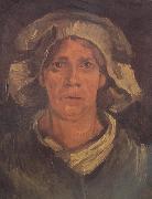 Vincent Van Gogh Head of a Peasant Woman with White Cap (nn04) oil